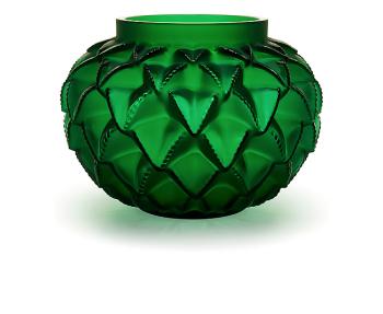 Languedoc small vase in green crystal green - Lalique